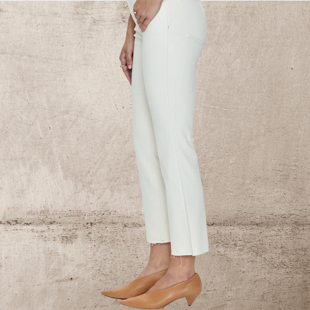 Pistola  (Anthropologie) Lennon High Rise Bootcut Crop Jeans Cream Sandstone 30 - Picture 3 of 16